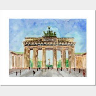 Brandenburg Gate Watercolor Posters and Art